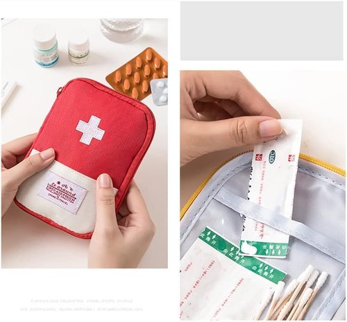 JJLFresheners Mini First Aid Pouch - 4Pcs Portable Emergency Medical Storage Organizer (Small)