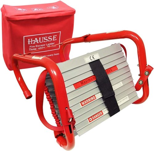 Hausse Retractable Fire Escape Ladder - 25 Feet for 3-Story Buildings | Safety & Convenience