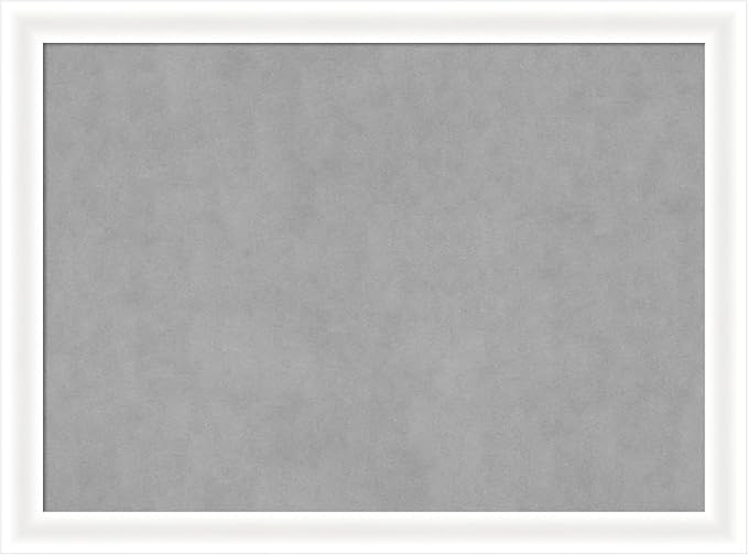 Amanti Art White Framed Magnetic Board 23x31 Medium Vision Board for use with Magnets, 100% Metal Sheet to Display Items as Office Decor or for Home Organization in mudroom, Kitchen or Kids Room
