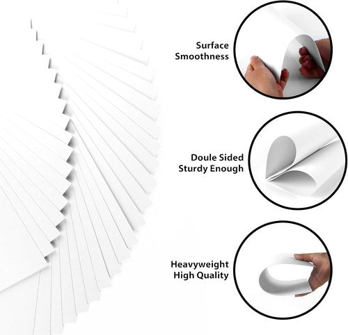 OcePor White Cardstock - 100 Sheets of Thick 92lb/250gsm Paper for Printing, Crafts & Business Cards | 8.5” x 11”