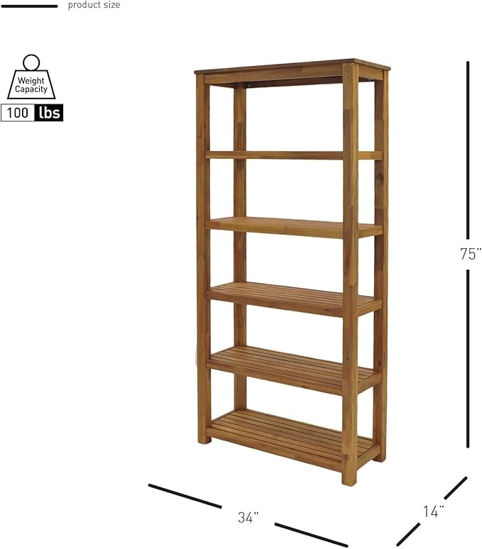 New Pacific Direct Tiburon Book Shelf Furniture, Amber