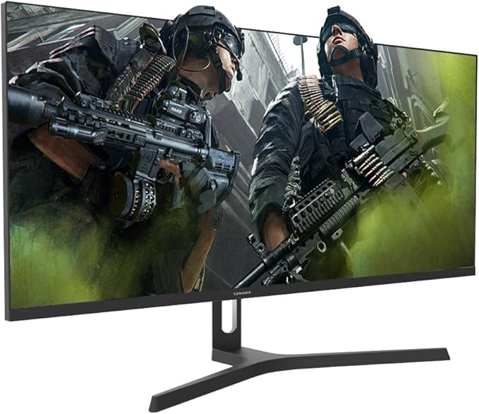 Viewedge Gaming Monitor 34 inch WQHD (3440x1440p) 165Hz Computer Monitor, 1ms 120% sRGB HDR10 VA DisplayPort HDMI Monitor, Wall Mountable Built-in Speakers