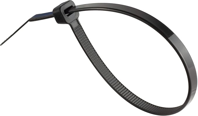 GTSE 8 Inch black Zip Ties, Saddle Mounts and Self Tapping Screws Set, 100 Pack Cable Ties, 50lb Strength, UV Resistant Strong Self-Locking Tie Wraps