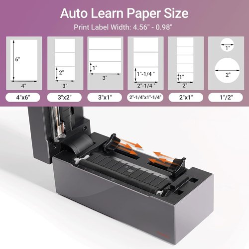 ORGBRO Z1 Thermal Shipping Label Printer - High-Speed 4x6 Sticker Maker for Small Business | USB Only