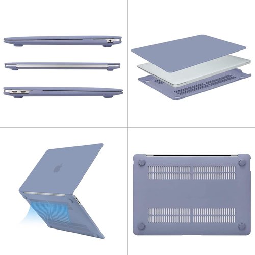 MOSISO MacBook Air 13-Inch Case - M1 Chip Compatible with Hard Shell, Keyboard Cover & Storage Bag | Lavender Gray