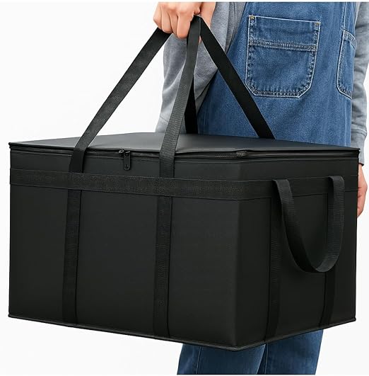 Extra Large 2 Pack Insulated Food Delivery Bag Cooler Bags Keep Food Warm Catering Therma for doordash Catering Cooler Bags Keep Food Warm Catering Therma Catering Shopper Accessories hot