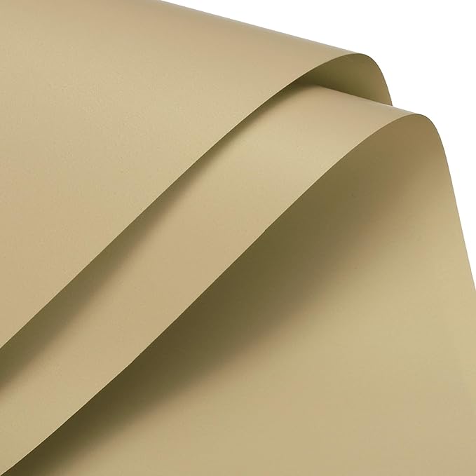 MECCANIXITY Set of 20 Flower Wrapping Paper 22.8x22.8 Inch Waterproof Florists Wrapping Paper for Florist Bouquet Supplies, DIY Crafts, Gift/Gift Box Packaging Light Beige