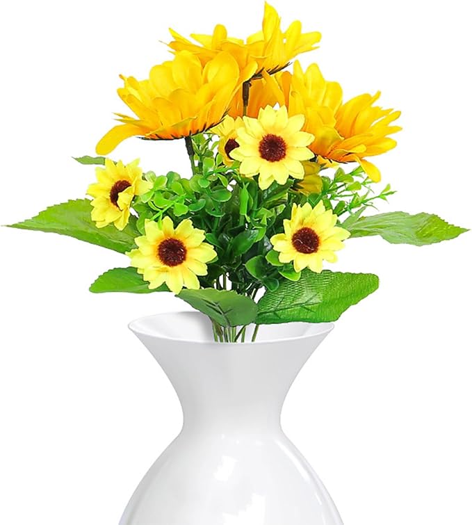 Artificial Silk Flowers Realistic Sunflowers Bouquet Long Stem for Home Wedding Party Decorations Fake Flower Sunflowers Flowers
