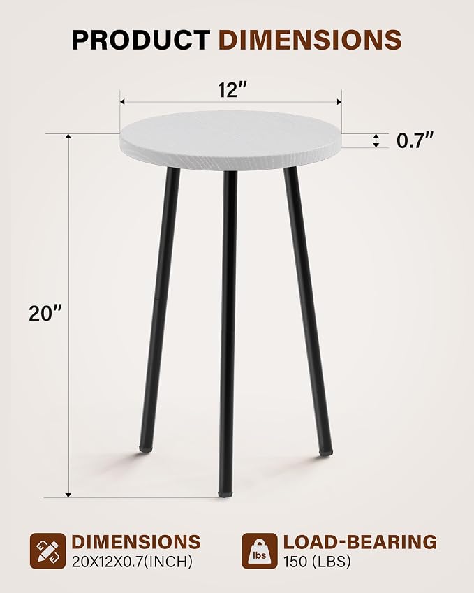 Plant Stand Indoor Outdoor: 2 Pack Indoor Plant Stand 20'' Convertible Multi-purpose Holder - Mid Century Modern Decor - Tall Plant Table for Living Room/Balcony/Garden/Patio