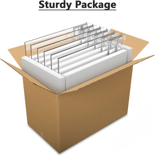 Bindle-MaxGear Acrylic Sign Holder - Double-Sided 8.5x11 Inch Display Stand | Clear Tabletop Frame for Menus & Flyers