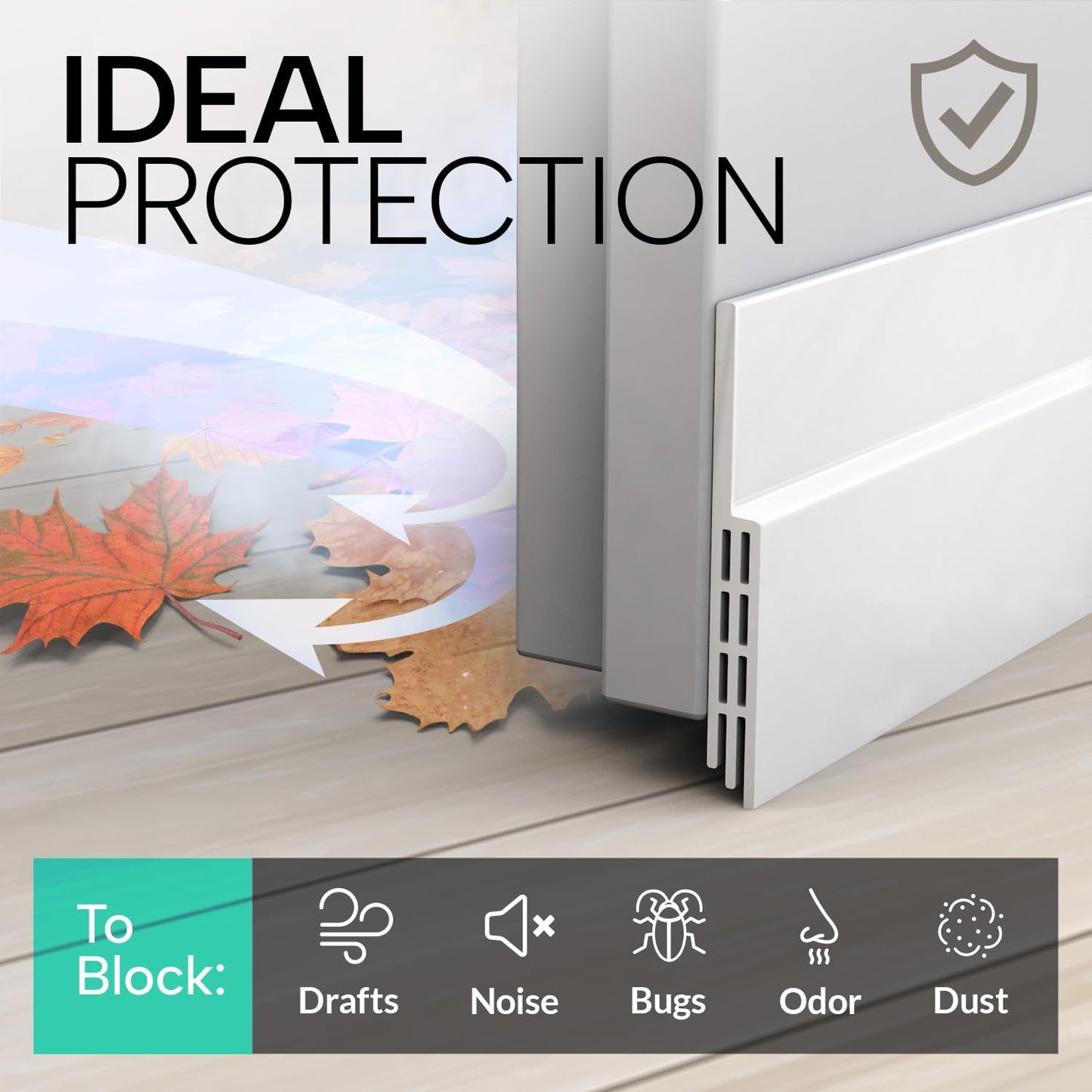 Vellure® Door Draft Stopper - Premium Weather Stripping Seal for Energy Savings | Easy Installation
