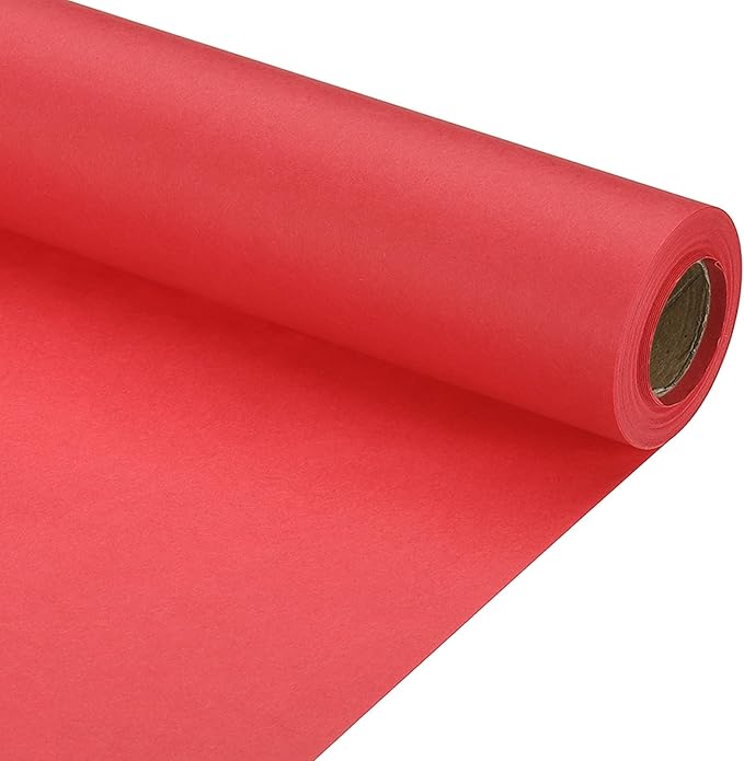 PATIKIL Wrapping Paper, 15" x 394"(33') 70 GSM Craft Paper Roll Kraft Packing Paper for Poster Bulletin Board, Gift Wrapping, Bright Red