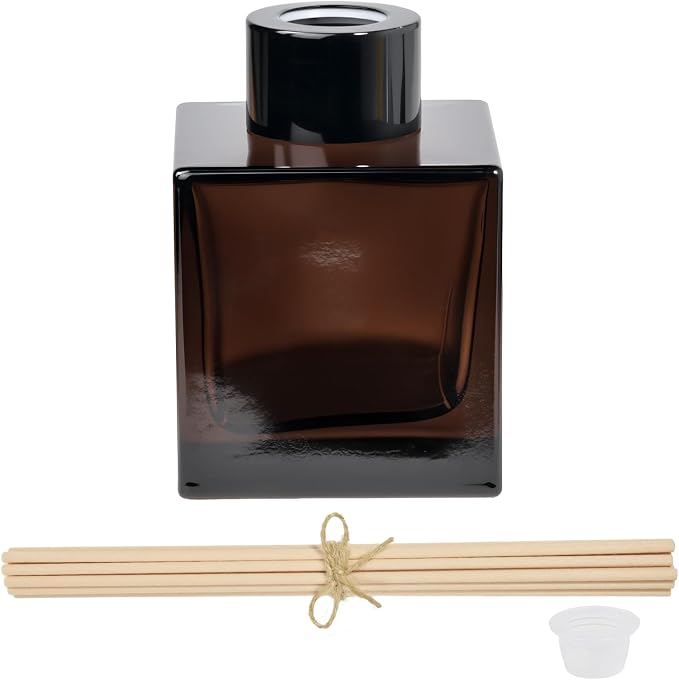 100ml 1pcs Reed Diffuser Bottles,Fragrance Diffuser Empty Bottle with 20pcs Reed Sticks for Home Fragrance Accessories and Women Gift Room,Home,Bathroom Decor