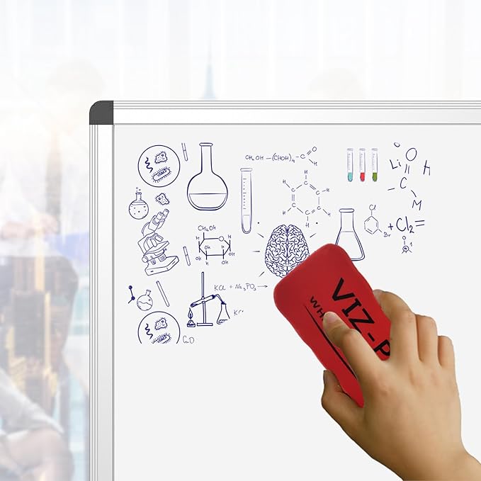 VIZ-PRO Magnetic Dry Erase Board, 24 X 18 Inches,3 Pack, Silver Aluminium Frame