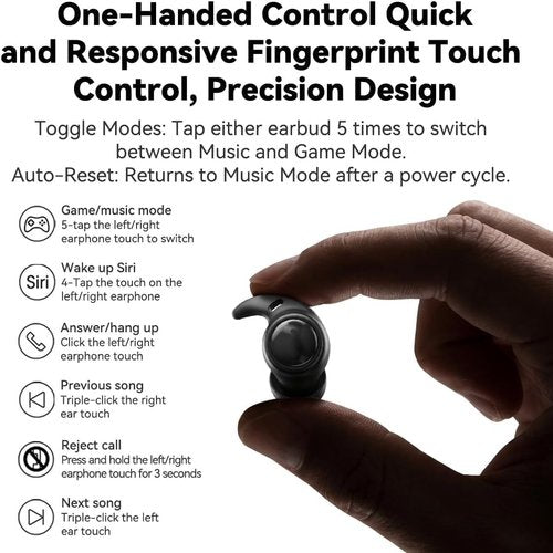 NE76 Bluetooth Sleep Earbuds - AI Translation Headphones with 150 Languages | Waterproof Mini Design for Side Sleepers