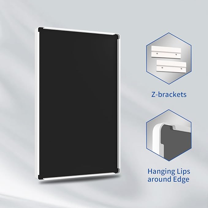 WEER White Bathroom Mirror 48X30 Inch, Rounded Rectangle White Metal Frame Mirror, Matte White Bathroom Vanity Mirror with Tempered Glass, Anti-Rust, Hangs Horizontally or Vertically