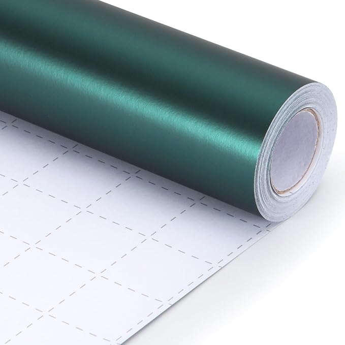 Dark Green Christmas Wrapping Paper, 17inch x 33ft Matte Metallic Green Solid Color Gift Wrapping Paper Roll Perfect for Birthday, Christmas, Baby Shower, Wedding, Easter, Lucky St Patrick, Valentine