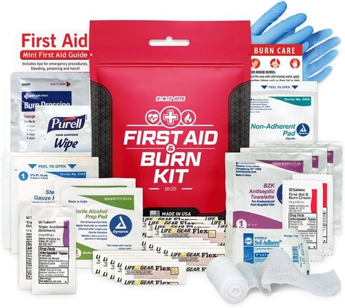 Regine Switzerland Advanced Burn First Aid Kit - Comprehensive Portable Solution for Home, Office & Travel | 1-Pack (BK35)