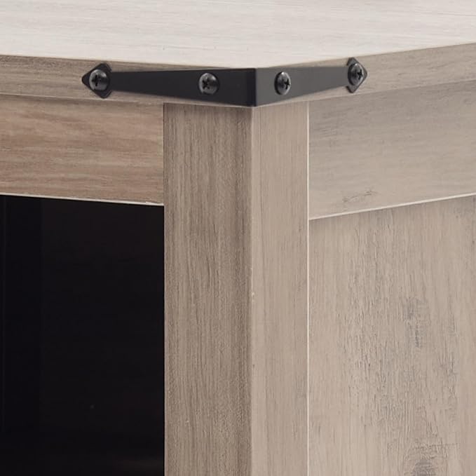 Farmhouse Night Stand Set of 2, Rustic Sierra Nightstand for Bedroom, End Tables Without Charging Station, Bedside Table with Drawers, Wood Bedside Cabinet Dresser