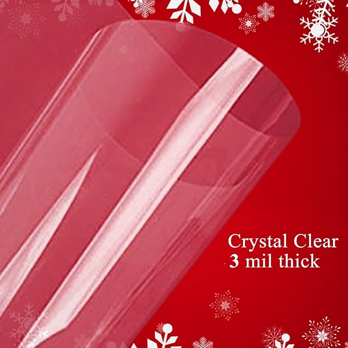 Tickjoy 100 ft Clear Cellophane Wrap Roll (31.5 in x 100 ft) - 3 Mil Thick large wrapping paper for Flower Baskets Gift Wrap (31.5" fold into 16")