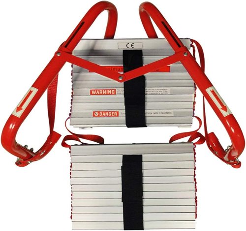 Hausse Retractable Fire Escape Ladder - 25 Feet for 3-Story Buildings | Safety & Convenience