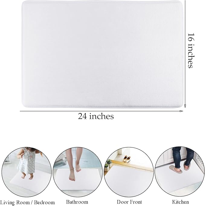 LB Black and White Marble Bath Mat Funny Fuck It Just Get Naked Area Rug for Bathroom Modern Abstract Geometric Doormat Non Slip Memory Foam Super Absorbent Floor Mats,24x16 Inch