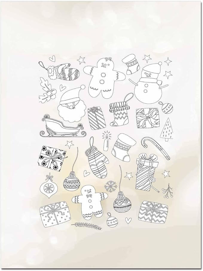 DUGUTUL Thick Christmas Stationery Paper, Holiday Letters, Printer Paper, 48 Sheets, 8.5 x 11 Inch (D-1)
