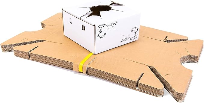 Cardboard Boxes for Delivery - Flower Delivery Boxes (8"x 8"x 4") - Sell in Bundle (10)