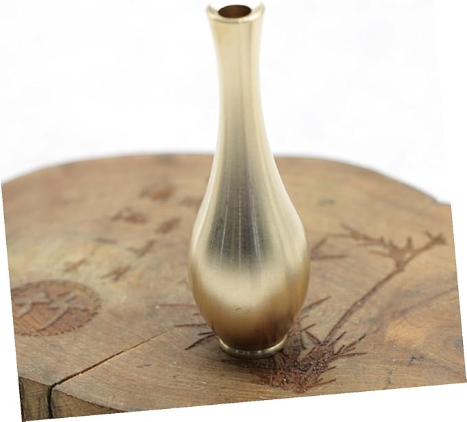 TOYANDONA 2pcs Mini Brass Vases Small Decorative Flower Containers for Table Wedding Living Office Modern Chic Design Easy to Clean Stylish Home Decor