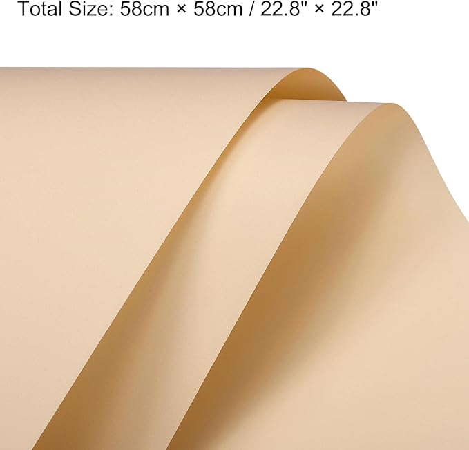 MECCANIXITY Set of 20 Flower Wrapping Paper 22.8x22.8 Inch Waterproof Florists Wrapping Paper for Florist Bouquet Supplies, DIY Crafts, Gift/Gift Box Packaging Light Brown