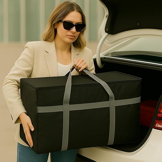 musbus Insulated Food Delivery Bag Cooler Bags Keep Food Warm Catering Therma for doordash Uber Eats Catering Shopper hot BLACK travel grocery pizza portable beach soft sided