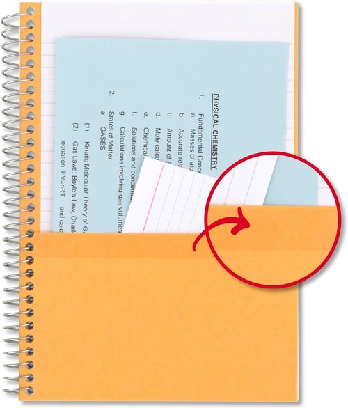 Five Star Spiral Notebooks - 6 Pack, 2 Subject, College Ruled, 80 Sheets, Assorted Colors