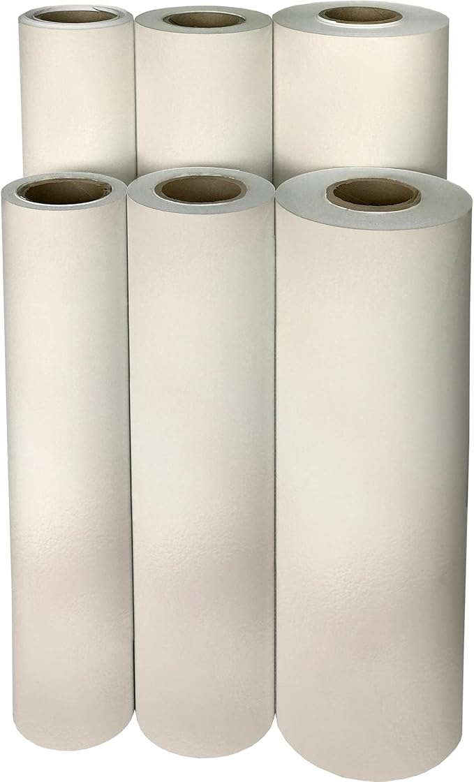 Jillson Roberts Bulk Gift Wrap, Everyday Gift Wrapping Supplies, Pearl Matte Metallic, 1/2 Ream 417 feet x 30 inches