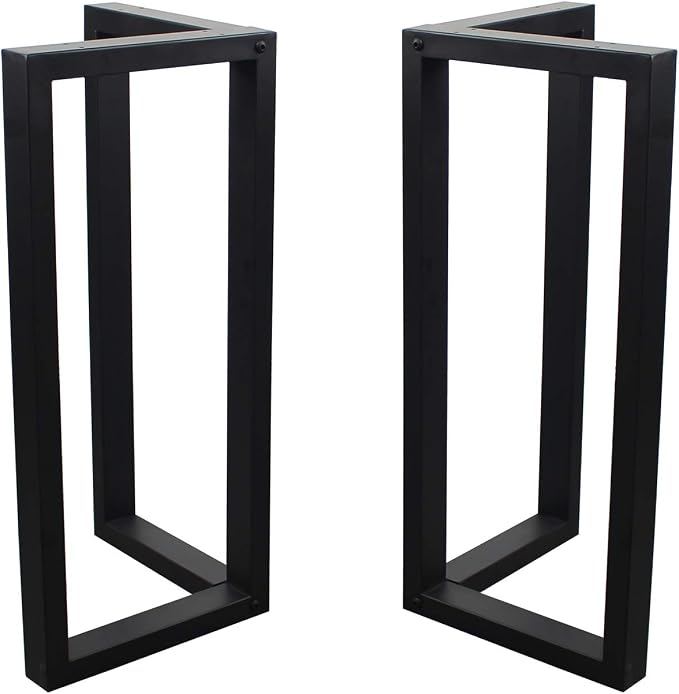 MBQQ 2 Pcs V Shape Table Legs - Heavy Duty Metal, Dining Table & DIY Iron Bench Legs (H28"xW17.7")