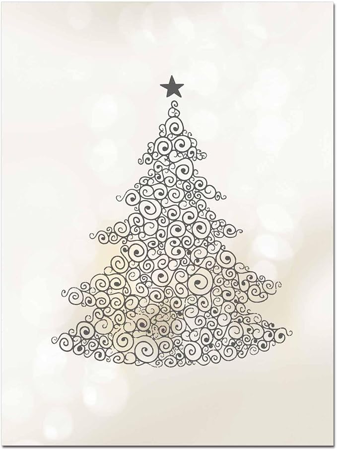 DUGUTUL Thick Christmas Stationery Paper, Holiday Letters, Printer Paper, 48 Sheets, 8.5 x 11 Inch (D-1)