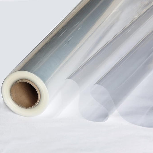 CMFYHM 120 ft Clear Cellophane Wrap Roll (34" x 120’Ft) 3 Mil Thicken Cellophane Wrap Roll for Gifts, Baskets, Flowers, Party Decorations (34" fold into 17")