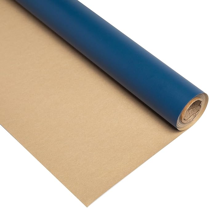 Kraft Paper Roll - 22.8 Inches X 44.6 Feet - is The Perfect Wrapping Paper for Flowers, Gifts, Art, Crafts and Packages - Classical Blue