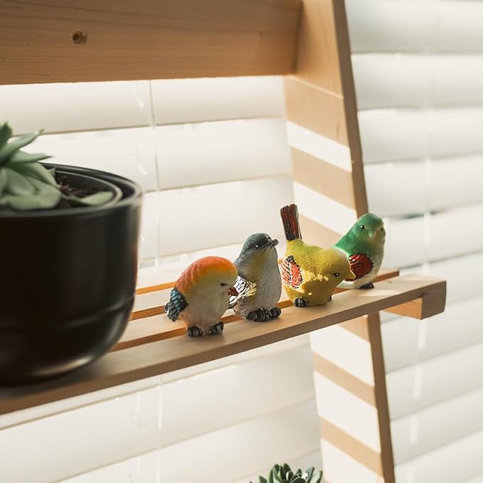 ANGORA BRANDS Bird Decorations - Bird Statue Home Decor - Decorative Birds for Home Decor - Cute Bird Garden Decor - Bird Figurine - Garden Decorative Birds - Bird Decor by Brelle