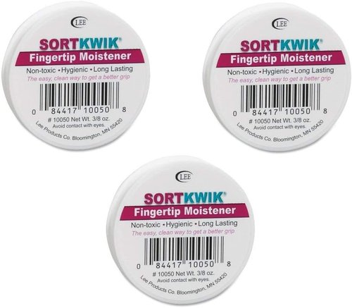 LEE Sortkwik Fingertip Moisteners - 3 Pack, 3/8 oz, Pink | Enhance Your Paper Handling