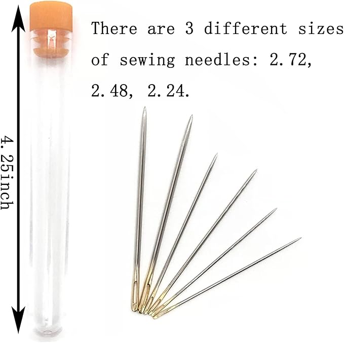 Bookbinding Tools, 16 Pieces Starter Tools Set Bone Folder Paper Creaser, Large-Eye Needles, Awl, Waxed Thread for DIY Bookbinding Crafts and Sewing Supplies