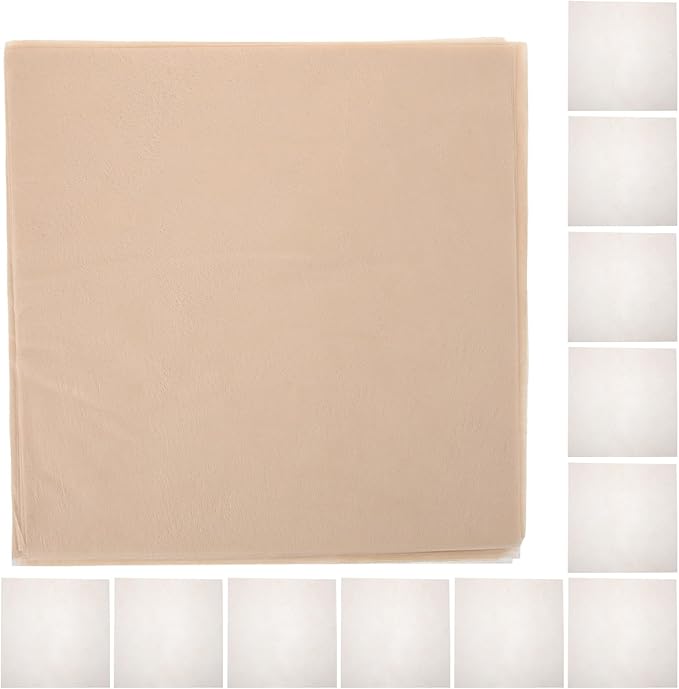 IDEANATEGRATE 100pcs Tissue Flower Wrapping Paper - Beige 11.8"x11.8" Waterproof Floral Bouquet Wraps for Florist Packaging Bouquet Arrangement Supplies