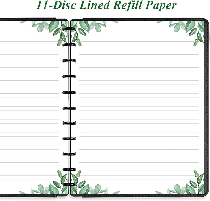 (3-Pack) A4 TUL Discbound Lined Refill Paper, 11-Disc Discbound Ruled Filler Paper, Letter Size 300Sheets / 600Pages Loose-Leaf, 100gsm, 8.5'' x 11'', Leaf