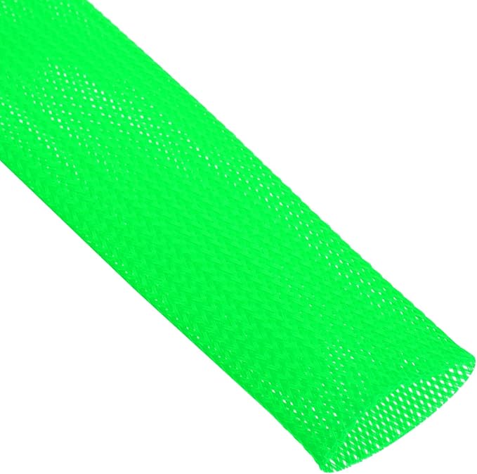 uxcell Expandable Sleeving, 1 1/2-inch 25ft Cable Sleeve, Green