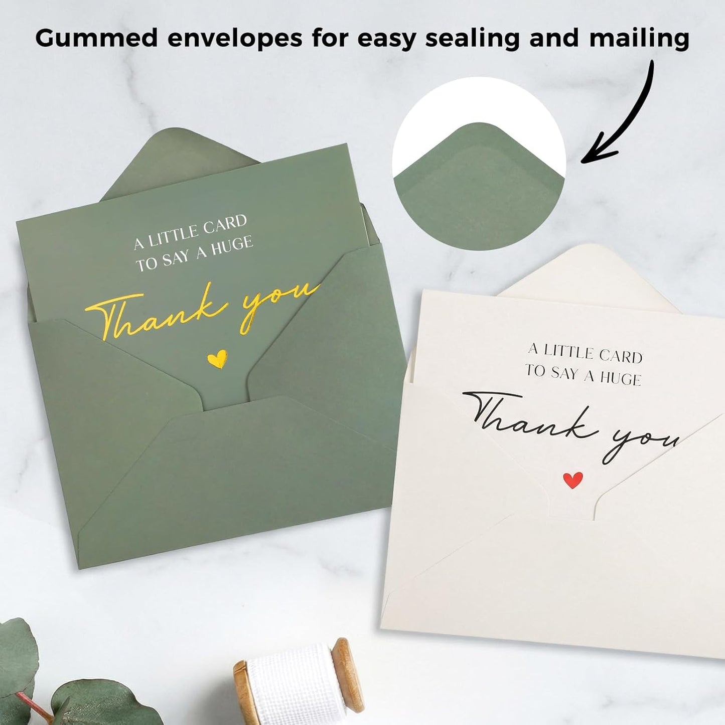 Thboxes Thank You Cards - 36 Pack 4x6 Inch Blank Note Cards with Envelopes & Stickers for All Occasions