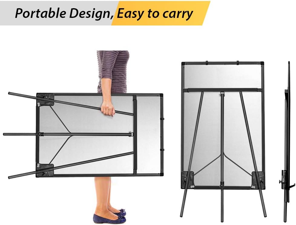 Skiennix Magnetic Dry Erase Easel Whiteboard - Portable, Adjustable Tripod Stand 40 x 28