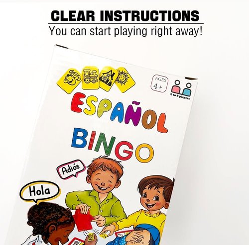 1Step2Dream Spanish Bingo Game - Fun Sight Word Matching for Kids | Perfect for Classroom & Family Learning