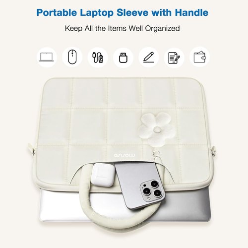 MOSISO MacBook Air 13-Inch Case | Hard Shell Cover with Keyboard Protector & Quilted Bag - Transparent Sand