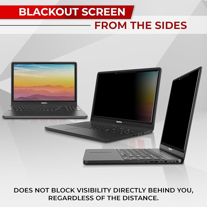 SightPro Magnetic Laptop Privacy Screen 13.3 Inch 16:9 - Removable Computer Privacy Filter Shield and Protector
