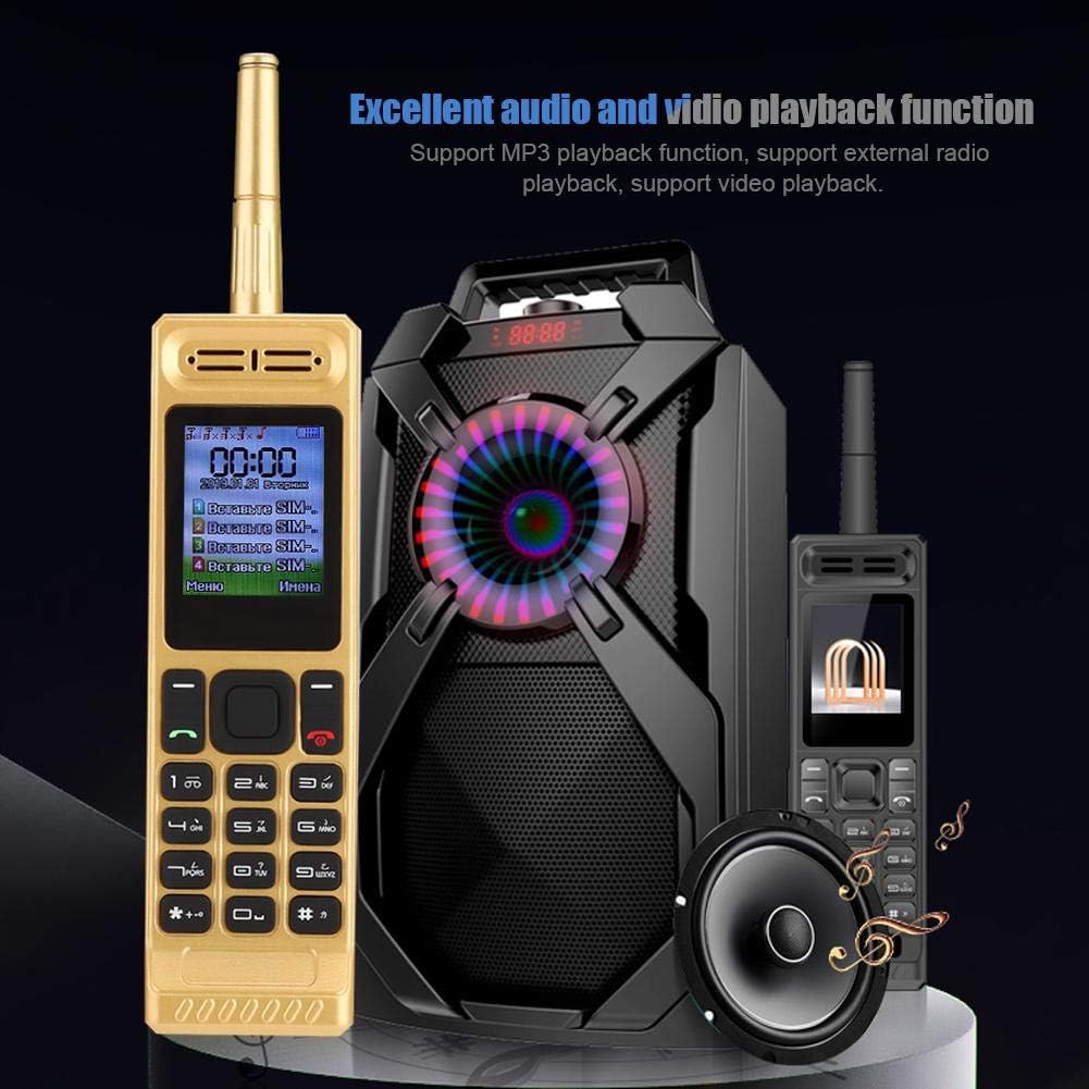 Tosuny Vintage Retro Brick Cell Phone - Classic Quad-Band 2G GSM Mobile Phone | Gold Finish, Four Card Slots