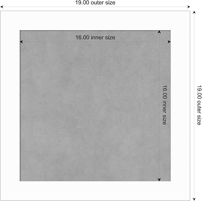 Amanti Art White Framed Magnetic Board 19x19 Small Vision Board for use with Magnets, 100% Metal Sheet to Display Items as Office Decor or for Home Organization in mudroom, Kitchen or Kids Room